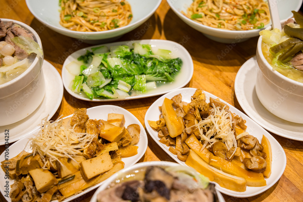 Taiwanese cuisine soy sauce braised tofu