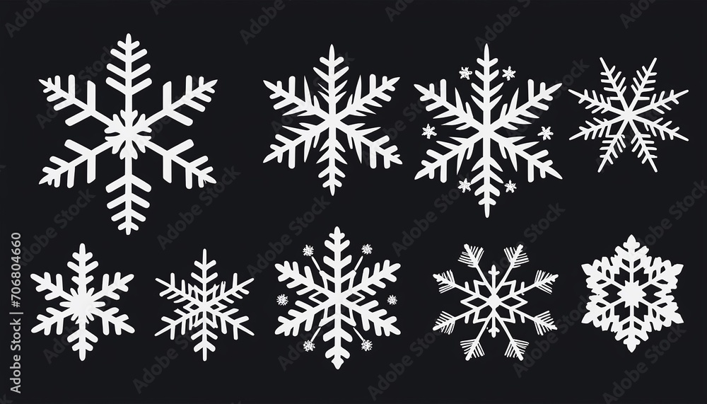 Exquisite Snowflake Icons for Winter Themes Exquisite Snowflake Icons for Winter Themes