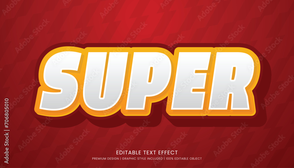 super text effect template editable design for business logo and brand