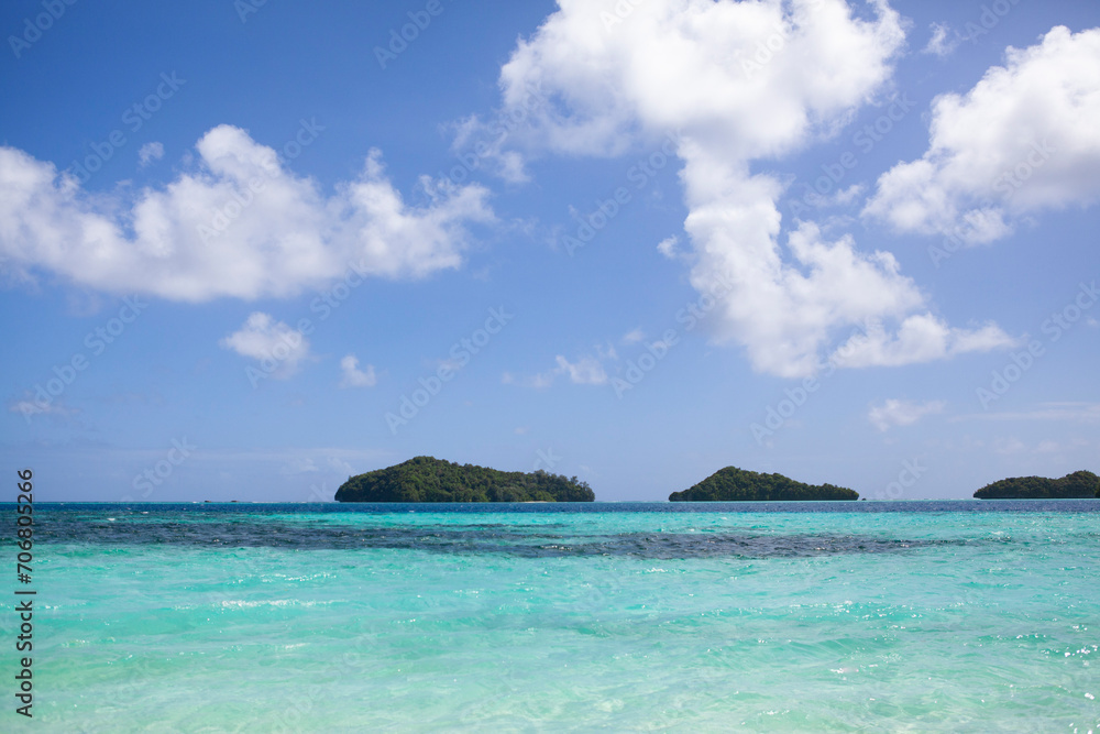 Beautiful clear water beaches of Palau, Micronesia