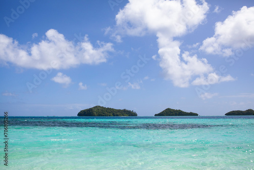 Beautiful clear water beaches of Palau, Micronesia