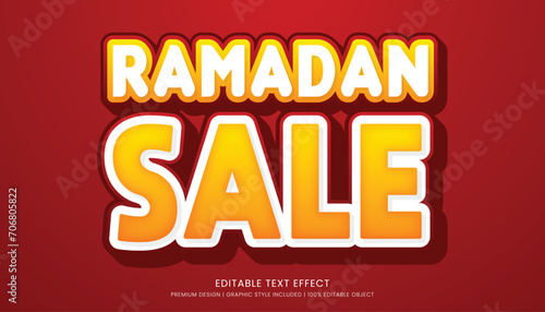 ramadan sale text effect template editable design for business logo and brand