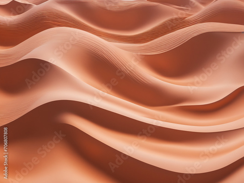 abstract backdrop with curved wave pattern   peach tones-generated by ai
