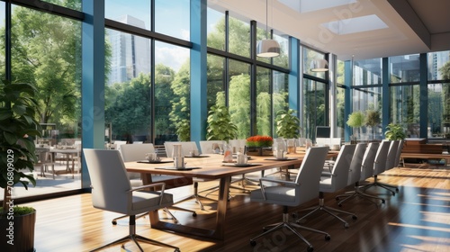 Modern corporate conference room