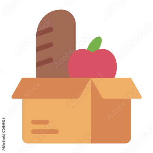 Food donation box icon