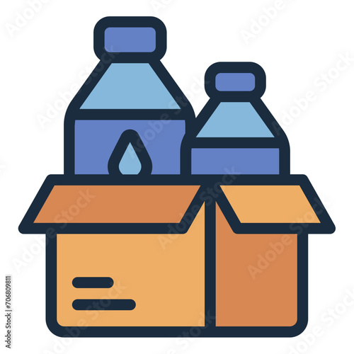 Clean Water donation box icon