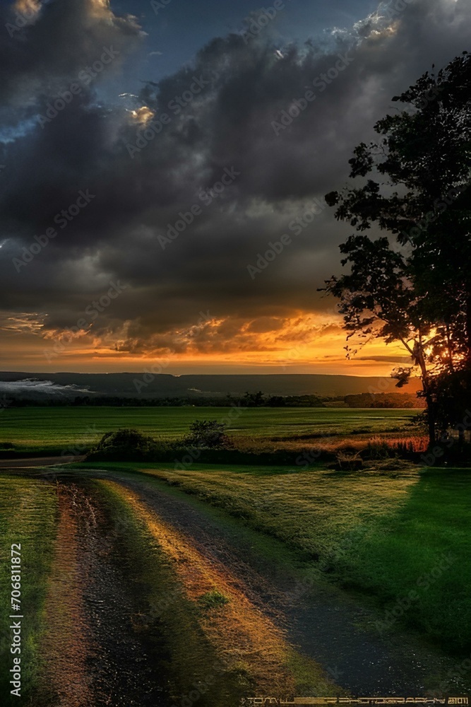 sunset over the field.sunset over the sea. sunset over the field.sunset over the sea.
