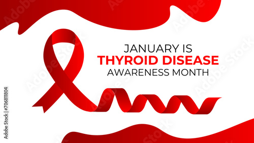 Thyroid disease awareness month. Holiday concept. observed every year in September. suit for banner, cover, website, brochure, greeting card, backdrop, poster with background. Vector illustration.