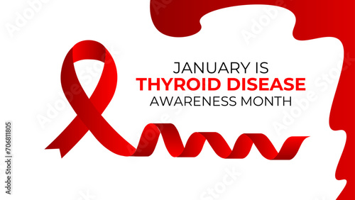 Thyroid disease awareness month. Holiday concept. observed every year in September. suit for banner, cover, website, brochure, greeting card, backdrop, poster with background. Vector illustration.