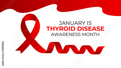 Thyroid disease awareness month. Holiday concept. observed every year in September. suit for banner, cover, website, brochure, greeting card, backdrop, poster with background. Vector illustration.