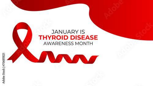 Thyroid disease awareness month. Holiday concept. observed every year in September. suit for banner, cover, website, brochure, greeting card, backdrop, poster with background. Vector illustration.