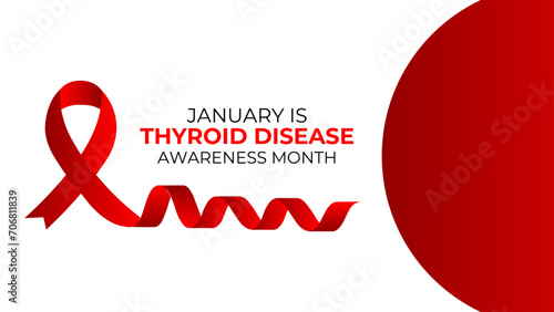 Thyroid disease awareness month. Holiday concept. observed every year in September. suit for banner, cover, website, brochure, greeting card, backdrop, poster with background. Vector illustration.