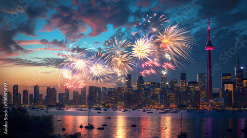 the fireworks that fill the city's night sky