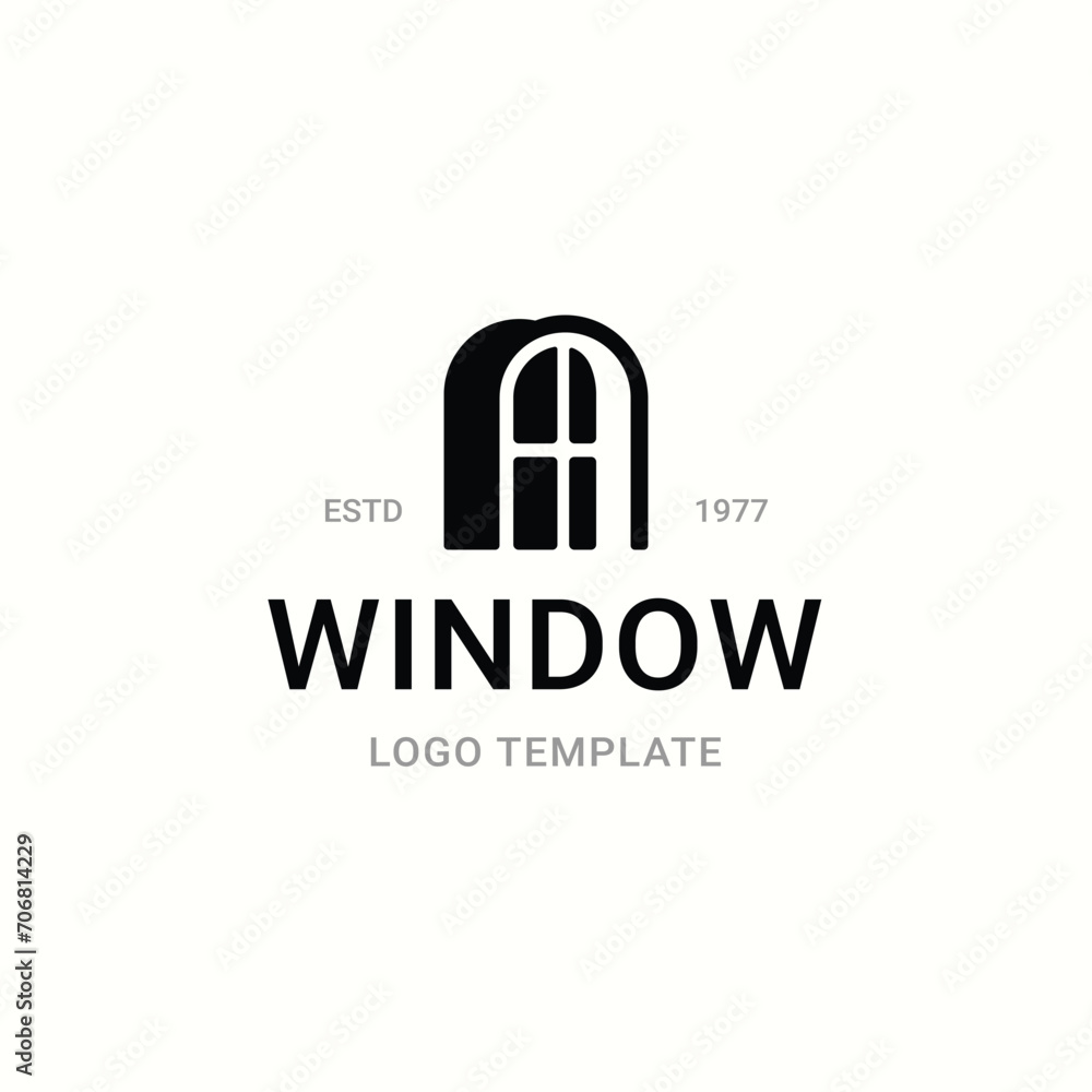 Window Logo Modern Real Estate Symbol Stock Illustration