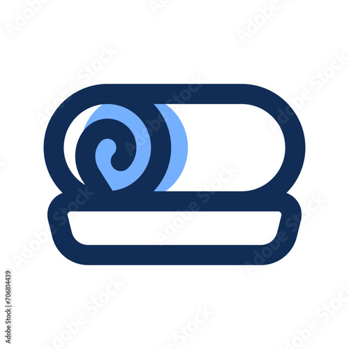 roll cake filled line icon