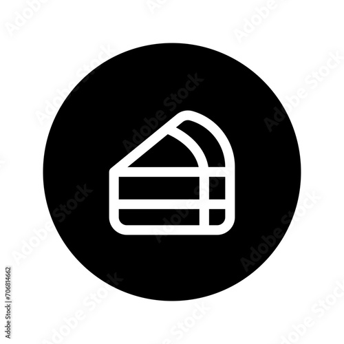 cheesecake line circular icon