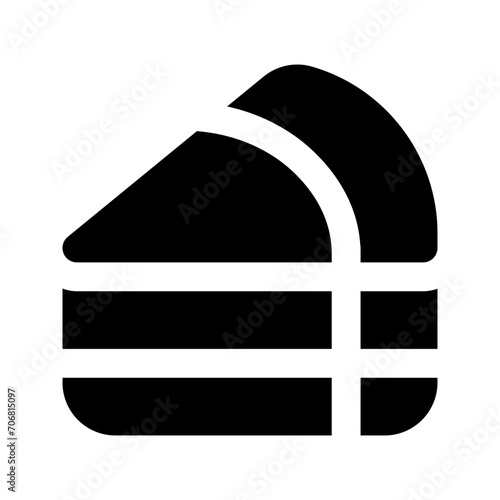 cheesecake glyph icon