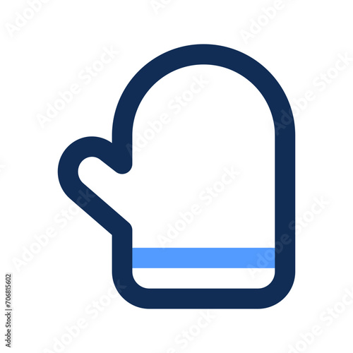 oven glove outline color icon