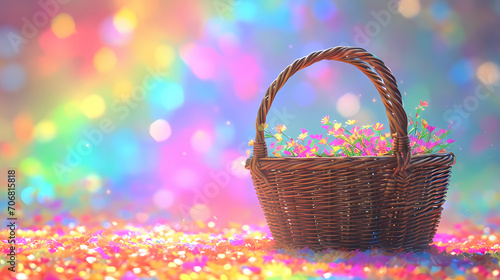 A basket filled with vibrant colors