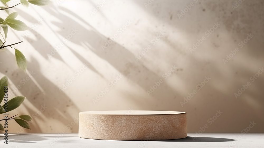 blank beige brown cement curve counter podium with texture soft dappled sunlight blank beige brown cement curve counter podium with texture soft dappled sunlight