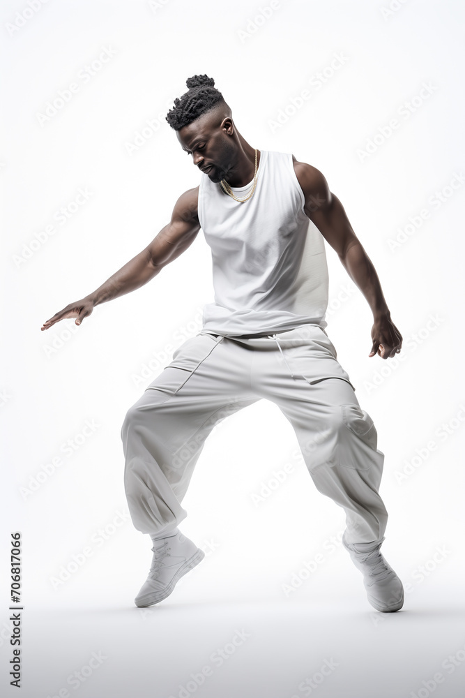 Close-up portrait image of stylish American dancer Close-up portrait image of stylish American dancer