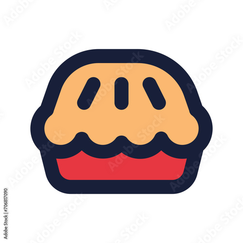 tart flat line icon