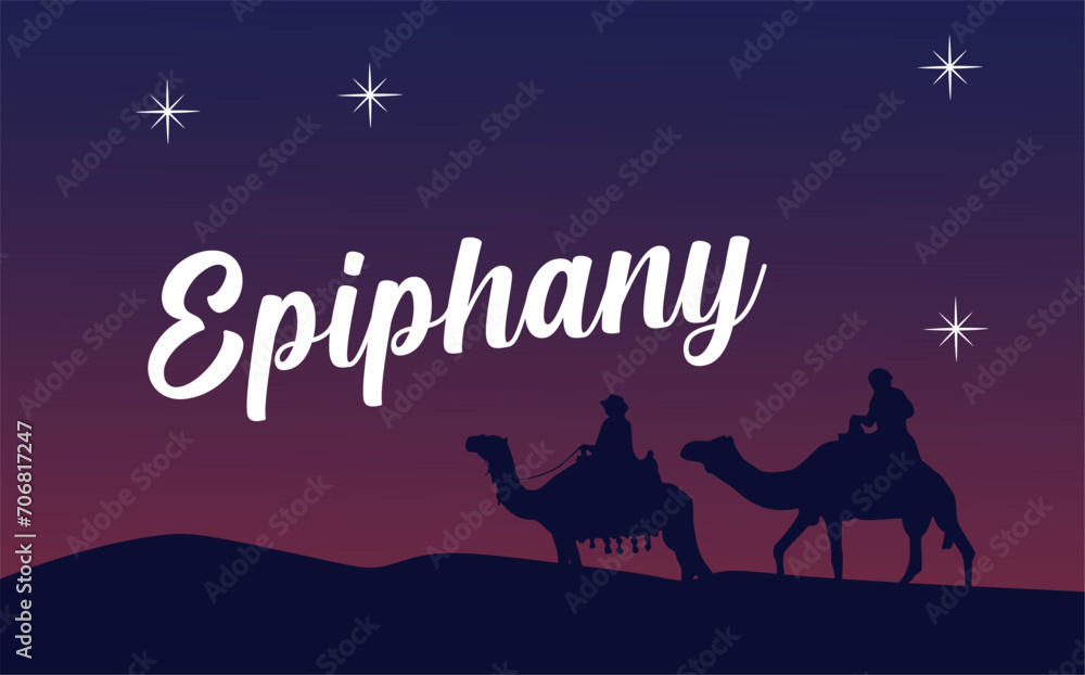 Happy Epiphany Day with beautiful view Happy Epiphany Day with beautiful view
