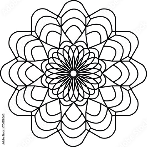 Fototapeta Naklejka Na Ścianę i Meble -  Mandala art,Simple Mandala.Luxury Mandala