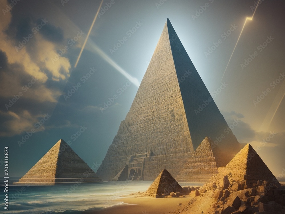 pyramids of giza - obrazy, fototapety, plakaty 