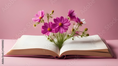book with pink flower © ABU