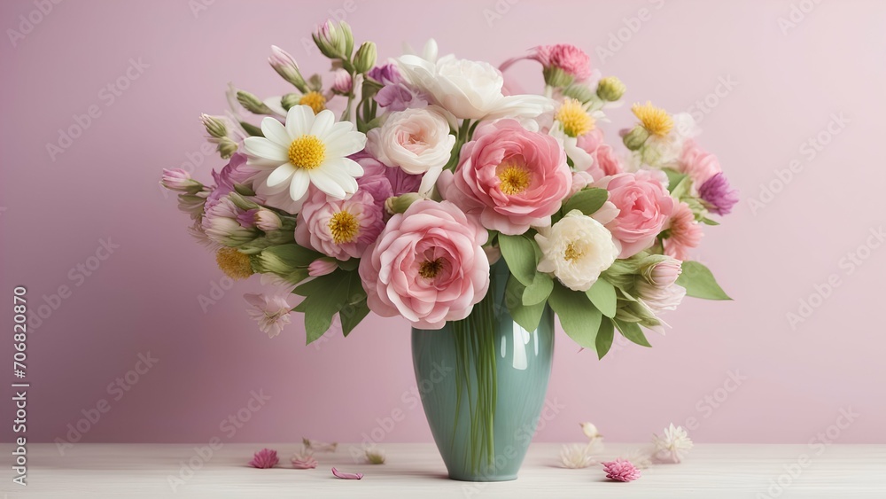 bouquet of pink roses in a vase bouquet of pink roses in a vase