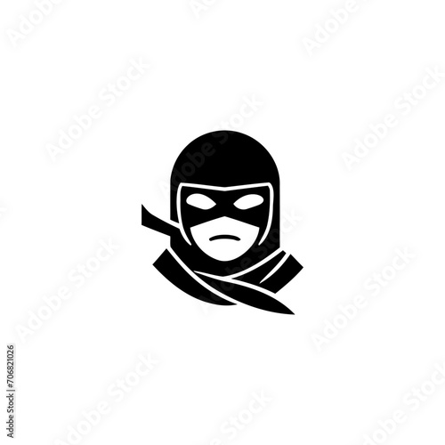 Ninja logo design vector illustration