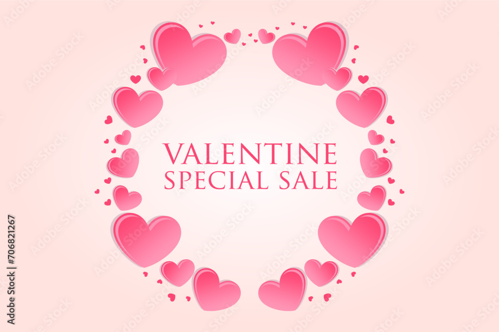Free vector flat valentine's day sale template