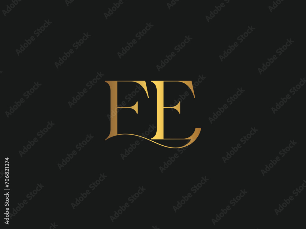 Creative EE, EE, initial monogram elegant vector logo template Creative EE, EE, initial monogram elegant vector logo template