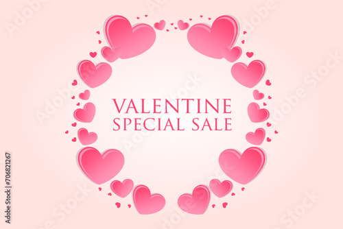 Free vector flat valentine's day sale template