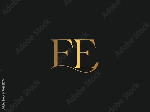 Creative EE, EE, initial monogram elegant vector logo template