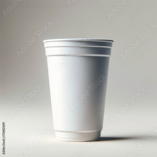 Blank Cup Mockup on Plain Background
