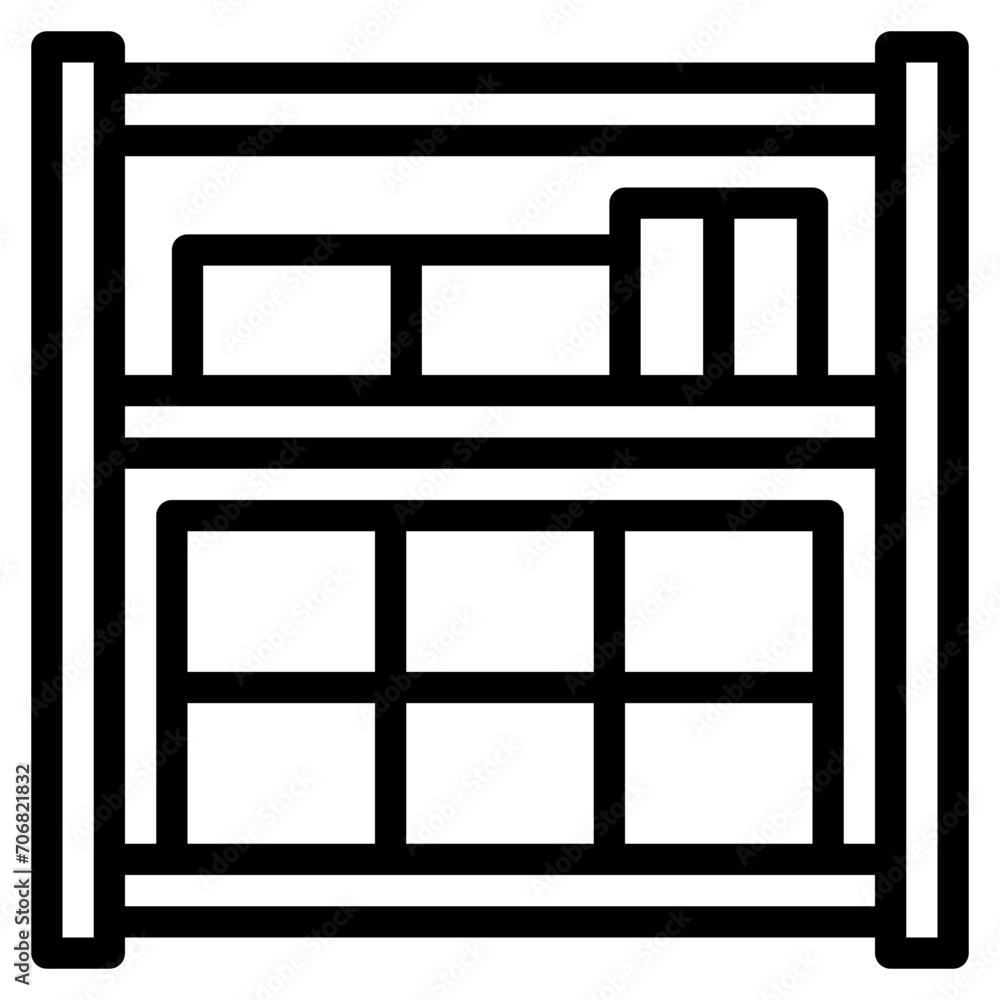 Warehouse Icon, Line style icon vector illustration, Suitable for website, mobile app, print, presentation, infographic and any other project. Warehouse Icon, Line style icon vector illustration, Suitable for website, mobile app, print, presentation, infographic and any other project.