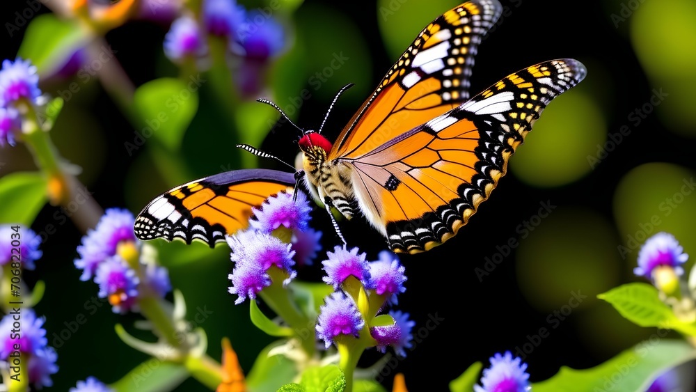 butterfly on flower butterfly on flower