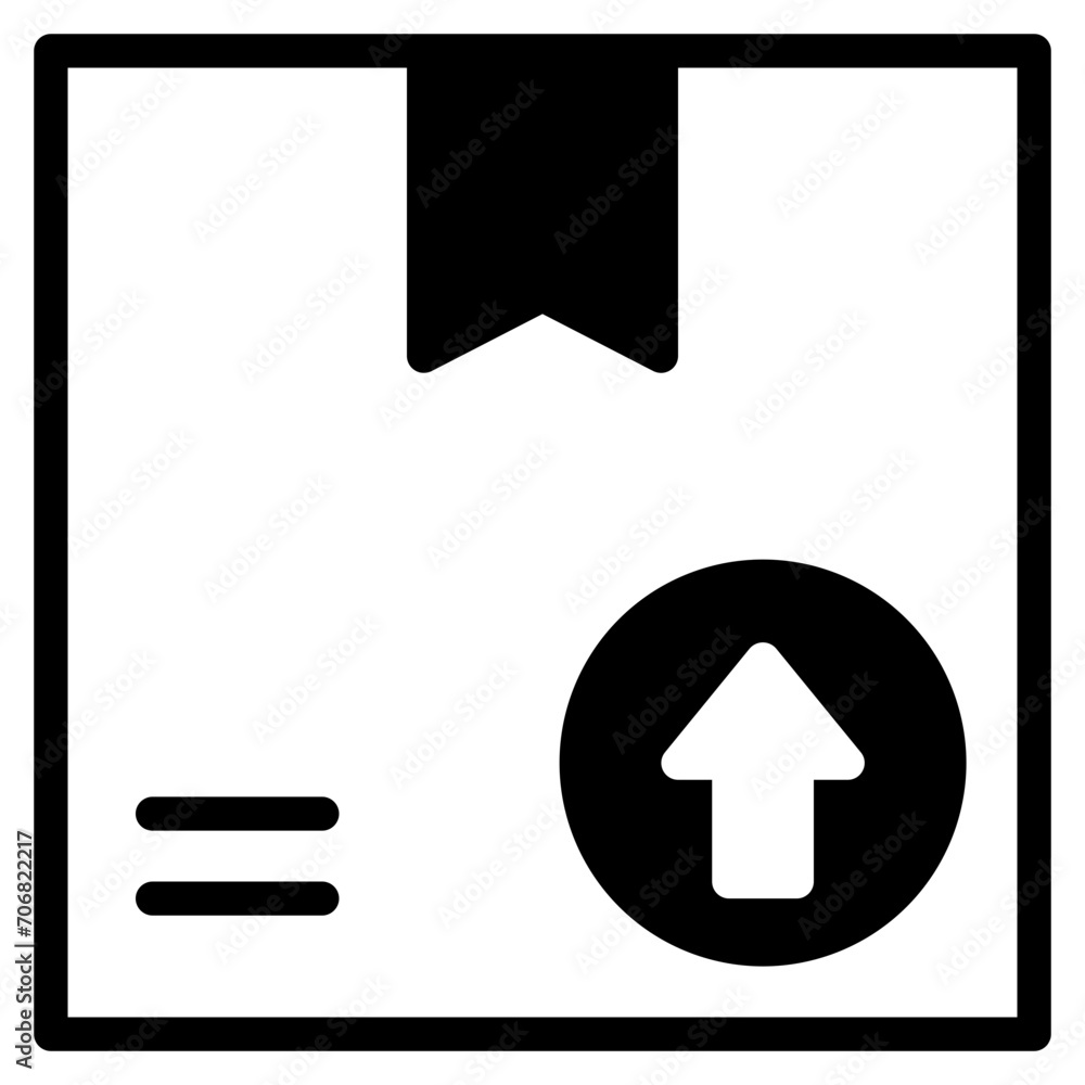 Cardboard Solid Icon Cardboard Solid Icon