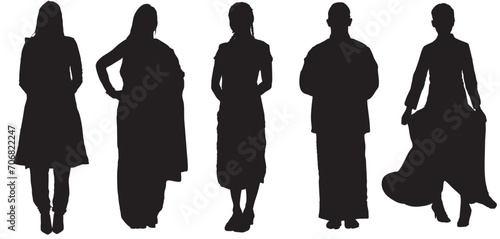 traditional dress silhouette photo