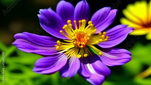 purple and yellow flower