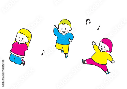 ダンスをする可愛い子どもたち