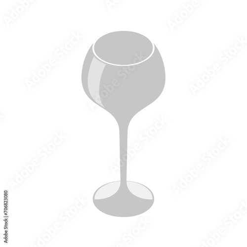 Vector wine glasses in realistic style on white