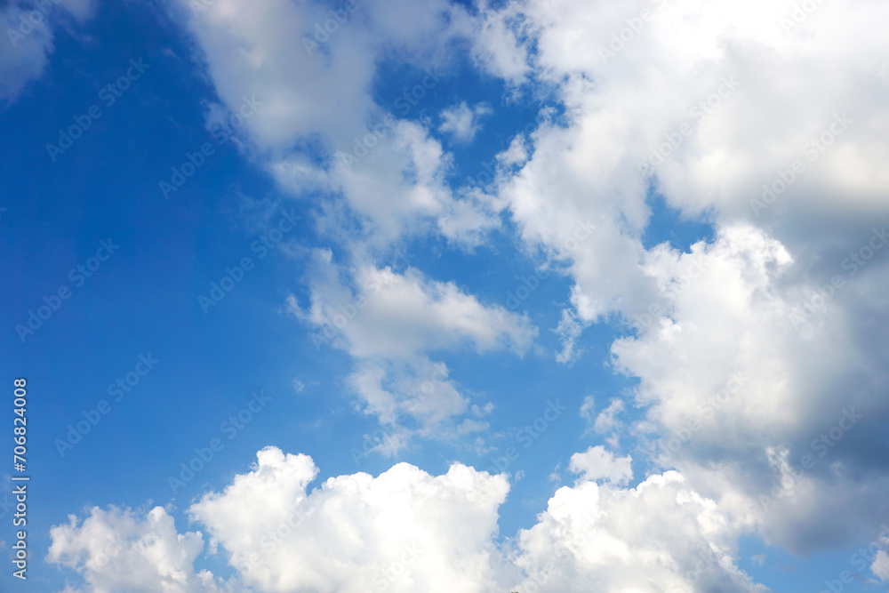 Obraz premium Blue sky with clouds background, Beautiful Amazing shape2