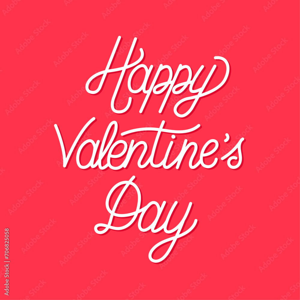 Vector happy valentines day lettering concept