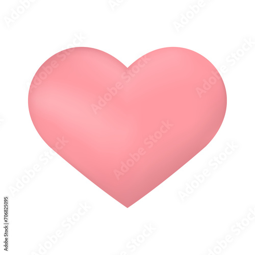 Vector heart illustration on white background