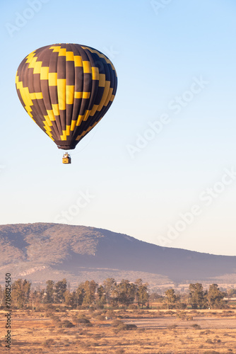 hot air balloon trip through the mountains of Mexico, balloon flight concept