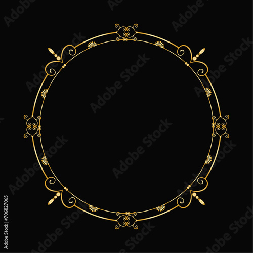 Vector elegant background with a decorative gold frame