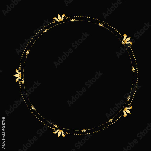 Vector elegant background with a decorative gold frame